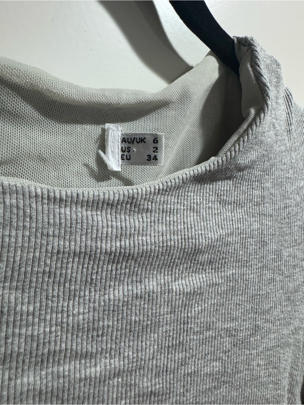 Gray Ruched Long-Sleeve Women’s Dress - Picture 2 of 2